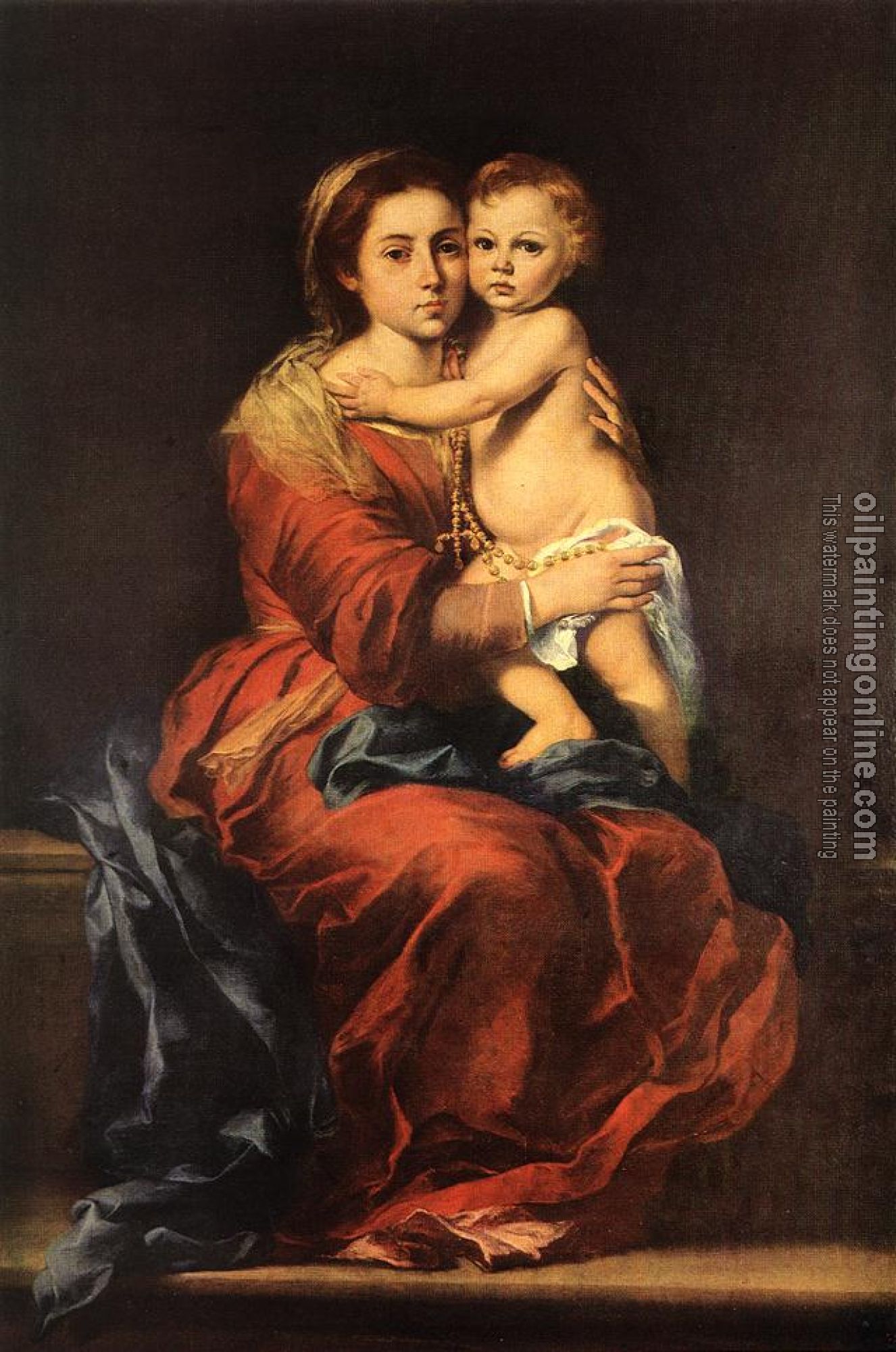 Murillo, Bartolome Esteban - Virgin and Child with a Rosary